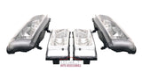 03-07 Silverado/Avalanche Headlights + Bumper Lamps 4 pc Set (Crystal/Chrome)