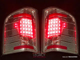 07-14 Silverado LED Tail Lights (Chrome-Clear) [Fits GMC Sierra DUALLY]