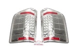 07-14 Silverado LED Tail Lights (Chrome-Clear) [Fits GMC Sierra DUALLY]