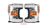 17-19 F250/F350 Retrofit Chrome Switchback Headlights [Also fits F450/F550]