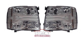 07-14 Silverado Narrow LED DRL Head Lights (Light Smoked with Amber Reflectors)