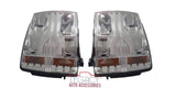 07-14 Silverado Narrow LED DRL Head Lights (Light Smoked with Amber Reflectors)