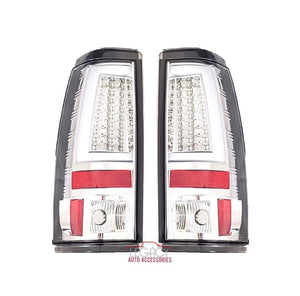 99-07 Silverado/Sierra Tube Style LED Tail Lights (Chrome-Clear)