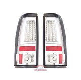 99-07 Silverado/Sierra Tube Style LED Tail Lights (Chrome-Clear)