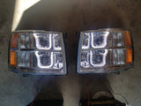 07-14 Silverado U-Halo Head Lights (Choose a Color)