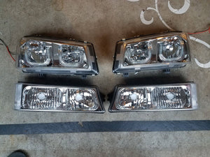 03-07 Silverado U-Halo Headlights (Crystal-Clear with Clear Reflectors)