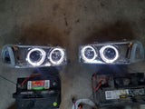 99-07 Sierra/Yukon Crystal/Clear Reflectors Halo Projector Headlights + Bumper Lamps