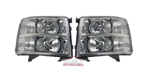 07-14 Silverado Headlights (Crystal/Chrome)