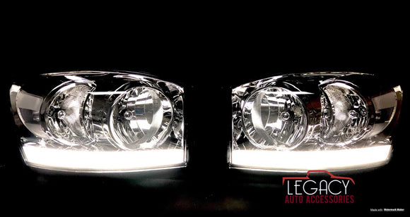 06-09 Dodge Ram LED DRL Headlights (Choose a Color)