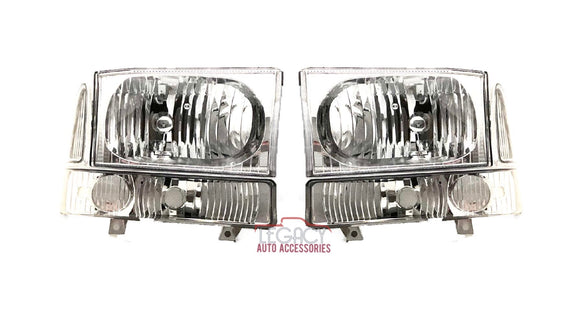 99-04 F-250/F-350 Headlights (Crystal/Chrome)