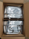 99-04 F-250/F-350 Headlights (Crystal/Chrome)