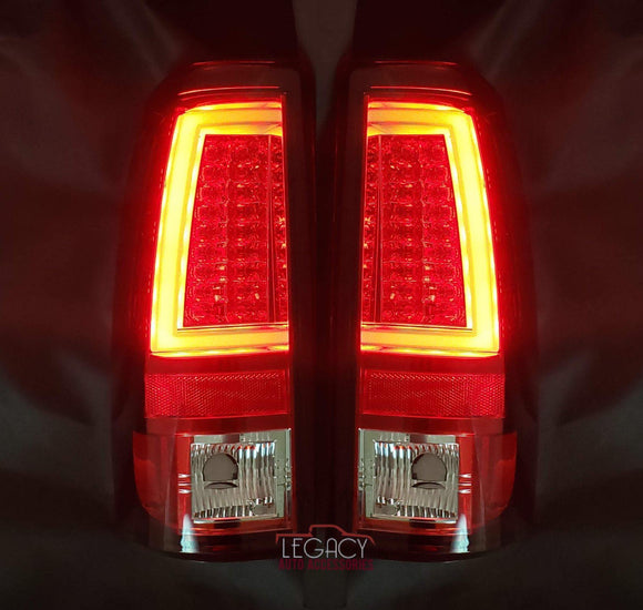 99-07 Silverado/Sierra Tube Style LED Tail Lights (Classic-Red)