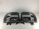 07-14 Silverado Narrow LED DRL Head Lights (Black with Amber Reflectors)