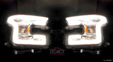 15-17 F150 LED DRL Headlights (Smoked)