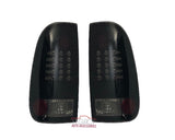 99-07/08-16 F-250/F-350/F-450/F-550 Dark Smoked LED Tail Lights