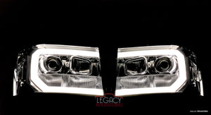 07-14 GMC Sierra New Style "C" LED Projector Headlights (Light Smoked)