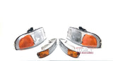 99-07 Sierra/Yukon Stock Replacement Headlights + Bumper Lamps 4 pc Set