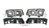 03-07 Silverado U-Halo Headlights (Black-Clear with Clear Reflectors)